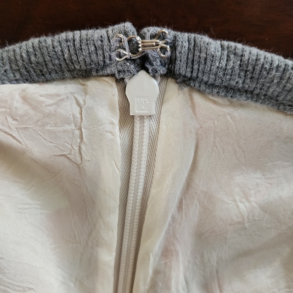 FREE PEOPLE PLAID RUFFLE 100% COTTON LINED SKIRT ORANGE GRAY WHITE SIZE 0 EUC - Picture 9 of 11